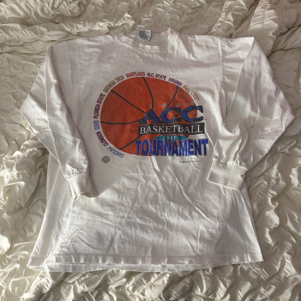 Vintage 1996 ACC Basketball Tournament Long Sleeve T Shirt size large